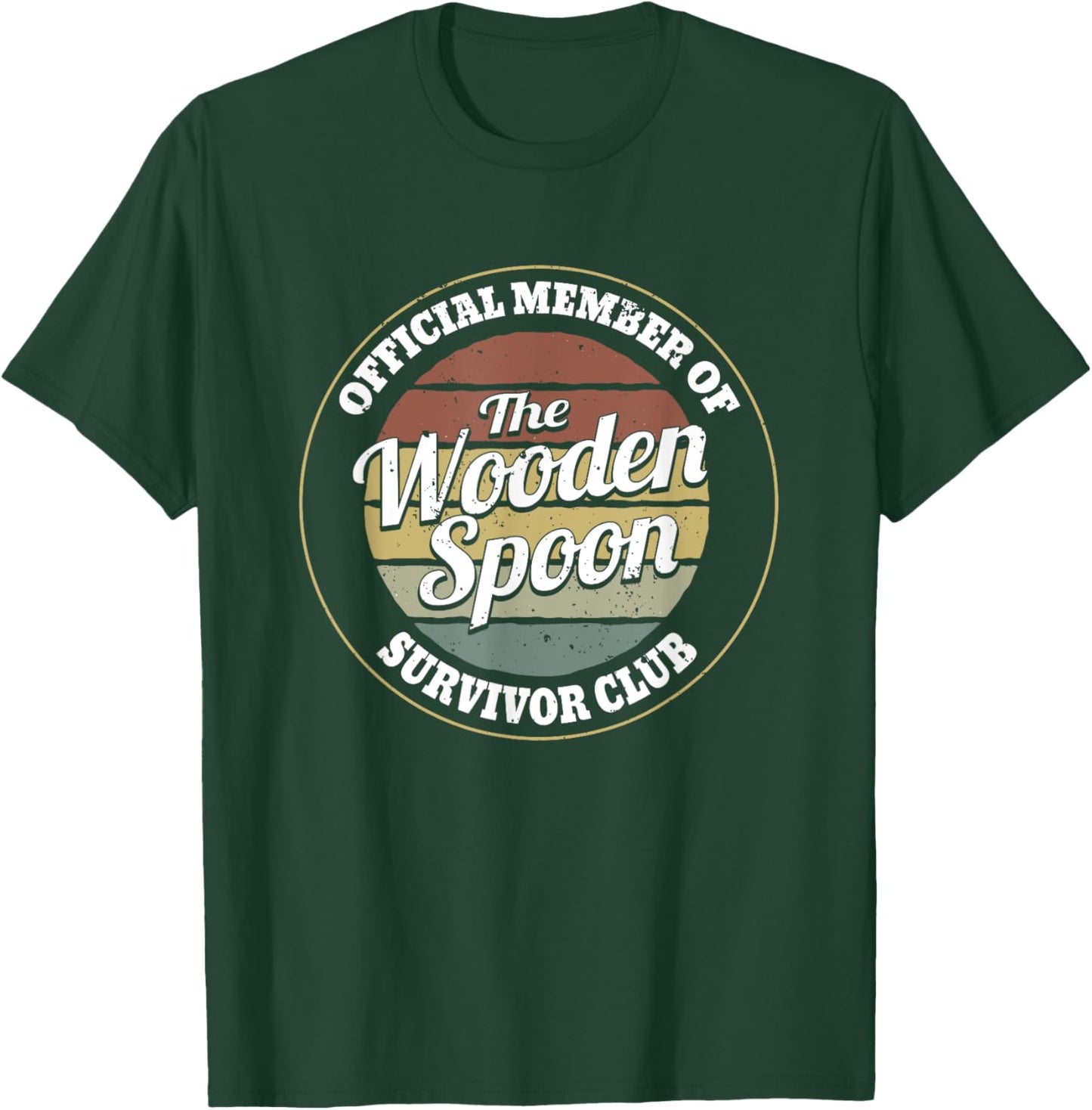 Funny Retro Vintage Wooden Spoon Survivor T-Shirt - T-Shirt | Forest