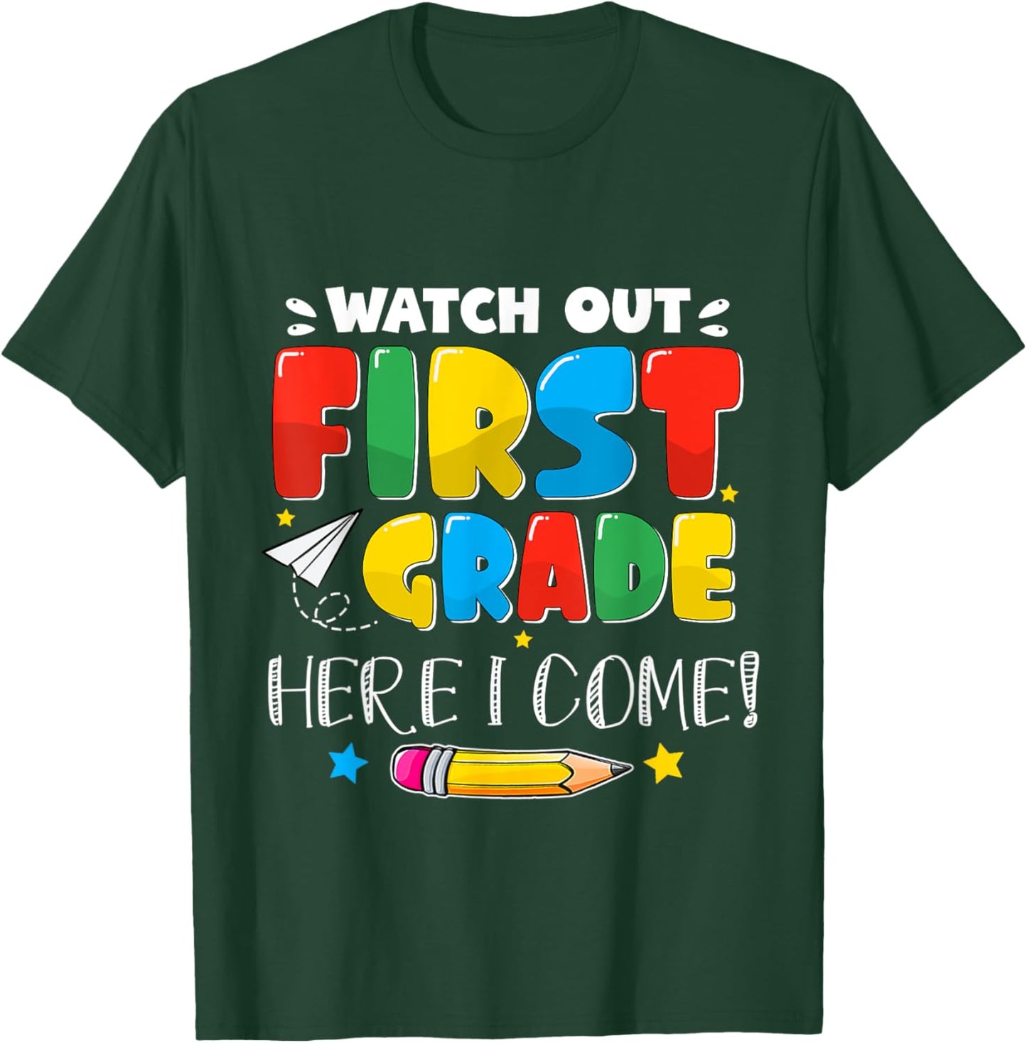 Back To School Watch Out First Grade For Boy, Girl Funny T-Shirt - T-Shirt | Forest