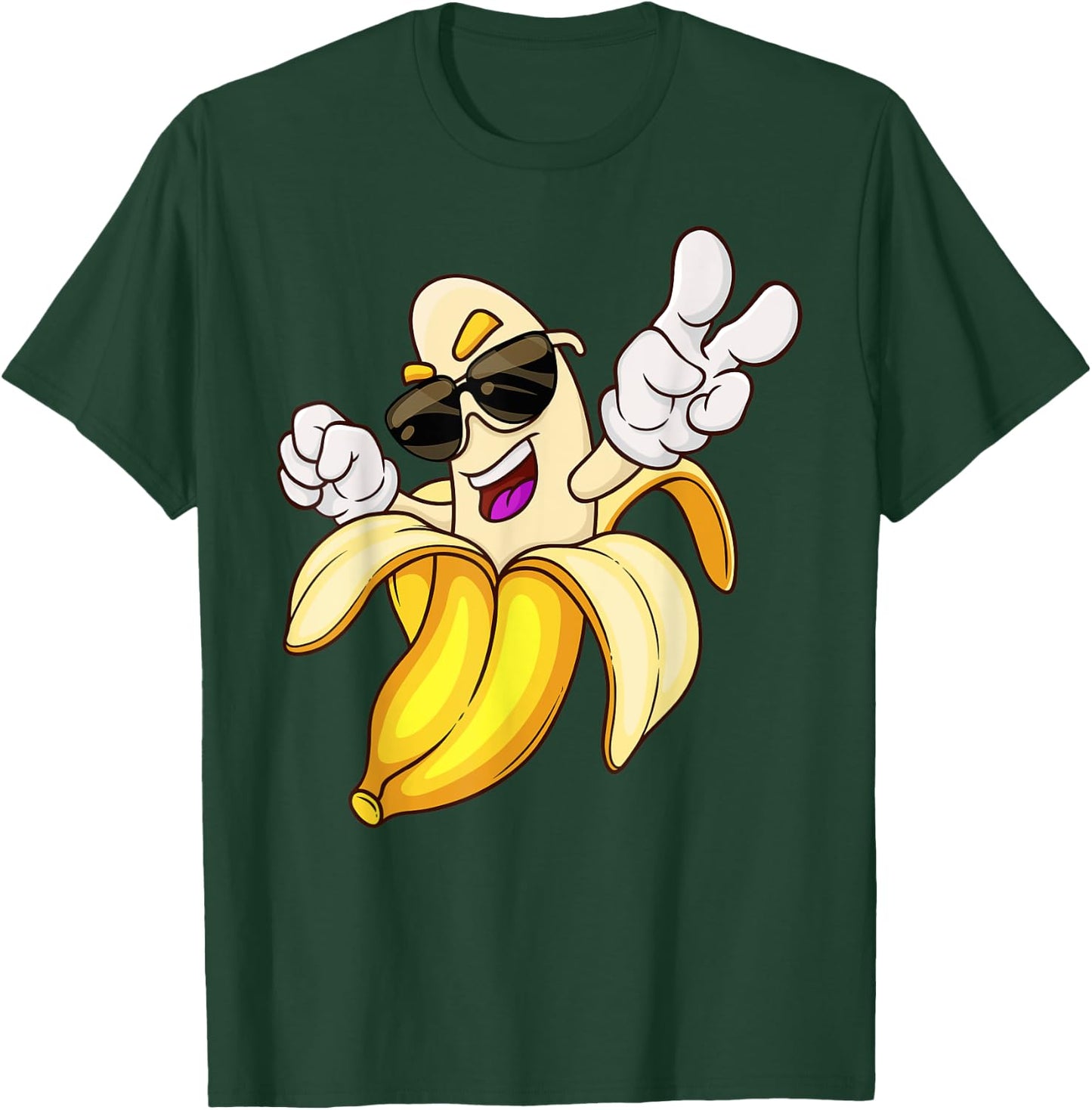 Funny Cool Banana Sunglusses Costume Banana Lovers Cool T-Shirt - T-Shirt | Forest
