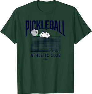 Peanuts - Snoopy Pickleball Athletic Club USA T-Shirt - T-Shirt | Forest