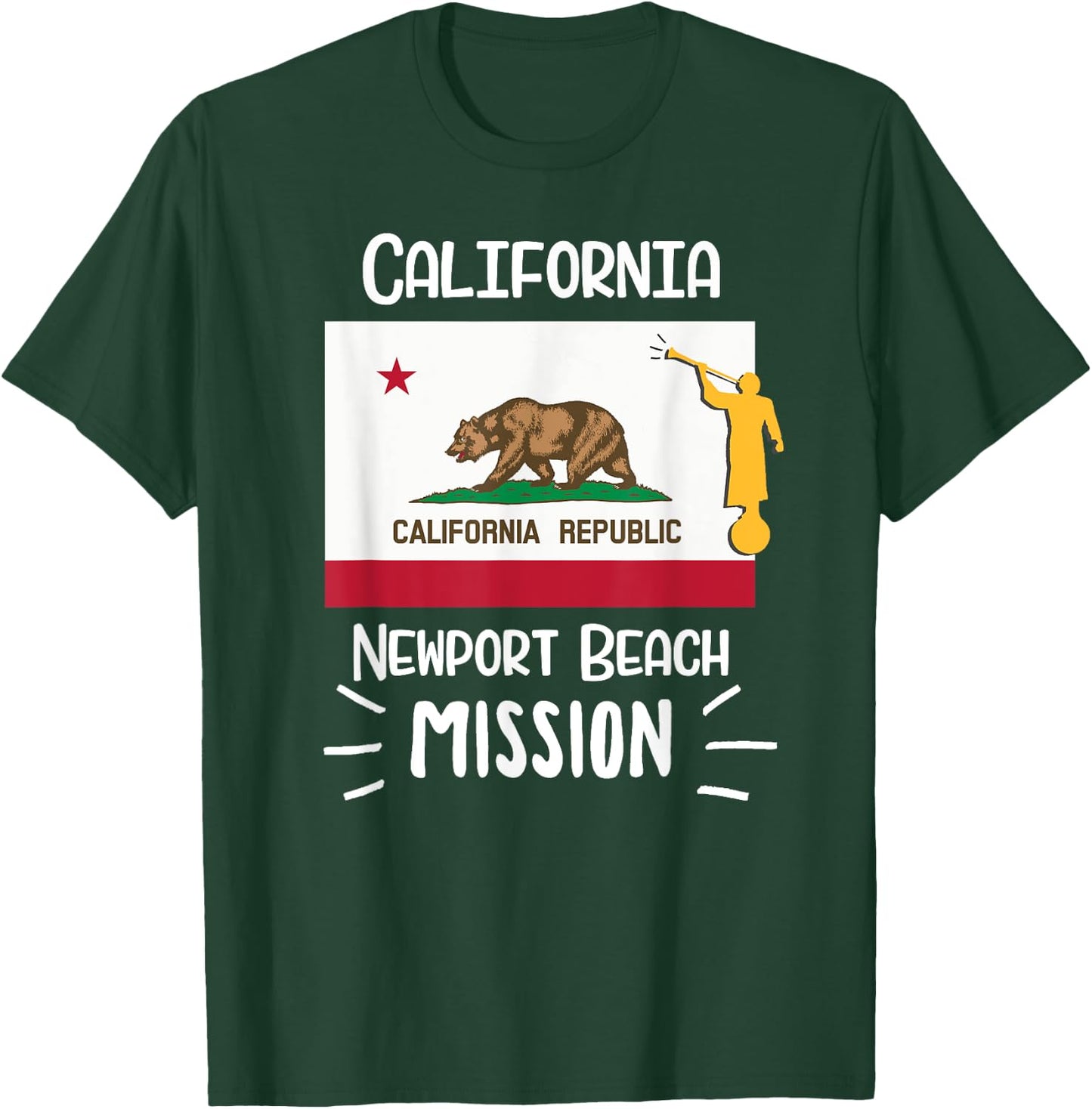 California Newport Beach Mormon LDS Mission Missionary Gift Women Girls Kids T-Shirt - T-Shirt | Forest