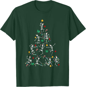 Funny Spooky Dancing Christmas Skeletons T-Shirt - T-Shirt | Forest
