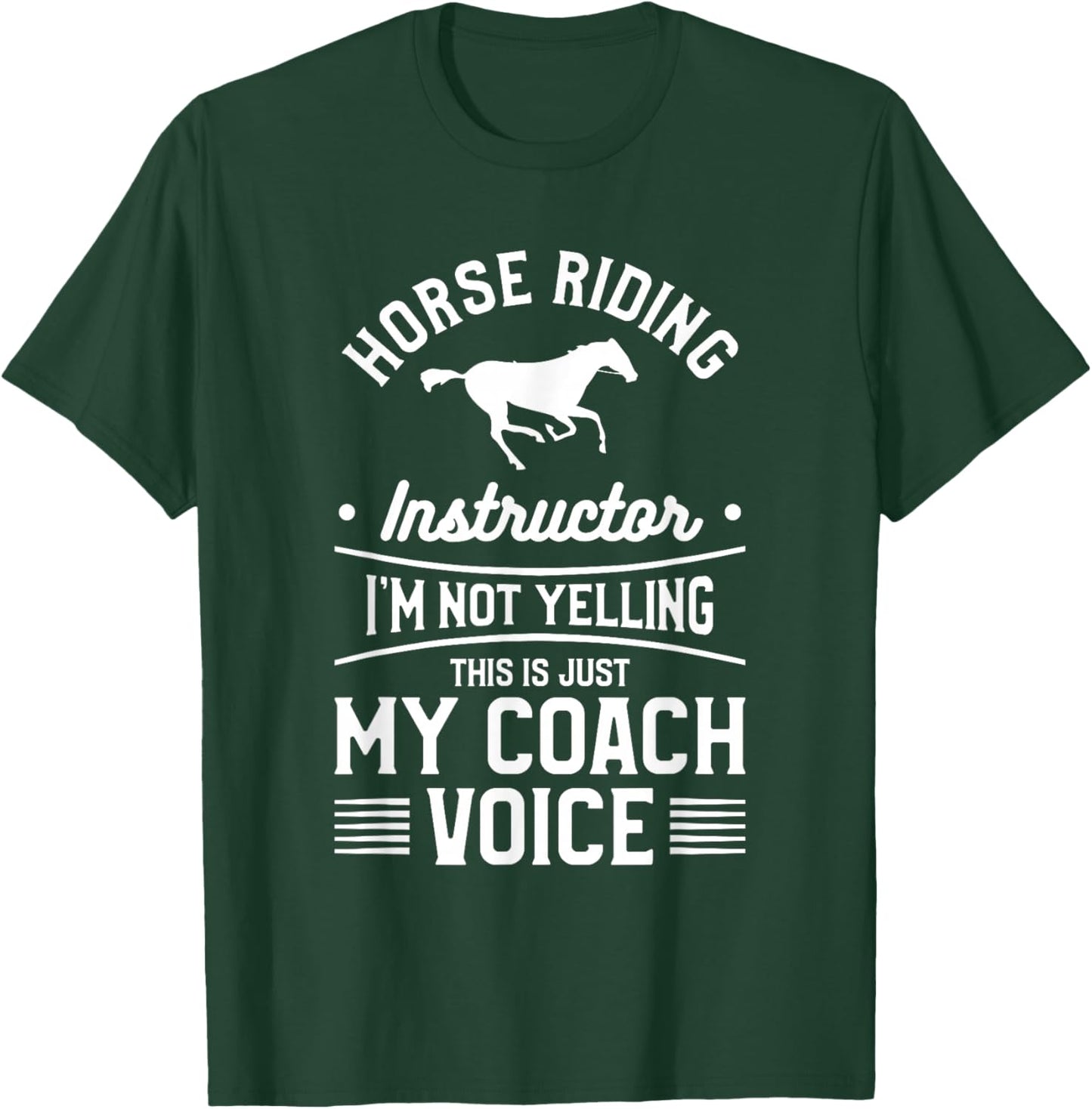 Horseback Riding Gift An Equestrian Coach Black Cotton Polyester -Adults Small Short Sleeve T-Shirt - T-Shirt | Forest
