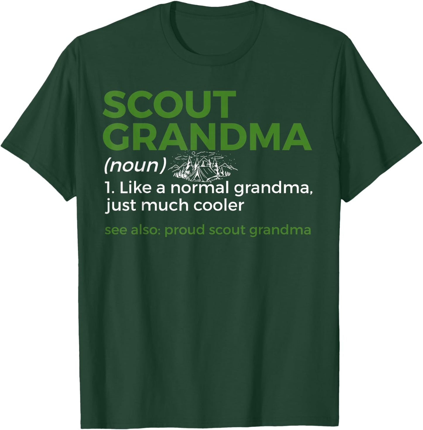 Scouting Funny Scout Grandma Definition Proud Scout Grandma T-Shirt - T-Shirt | Forest