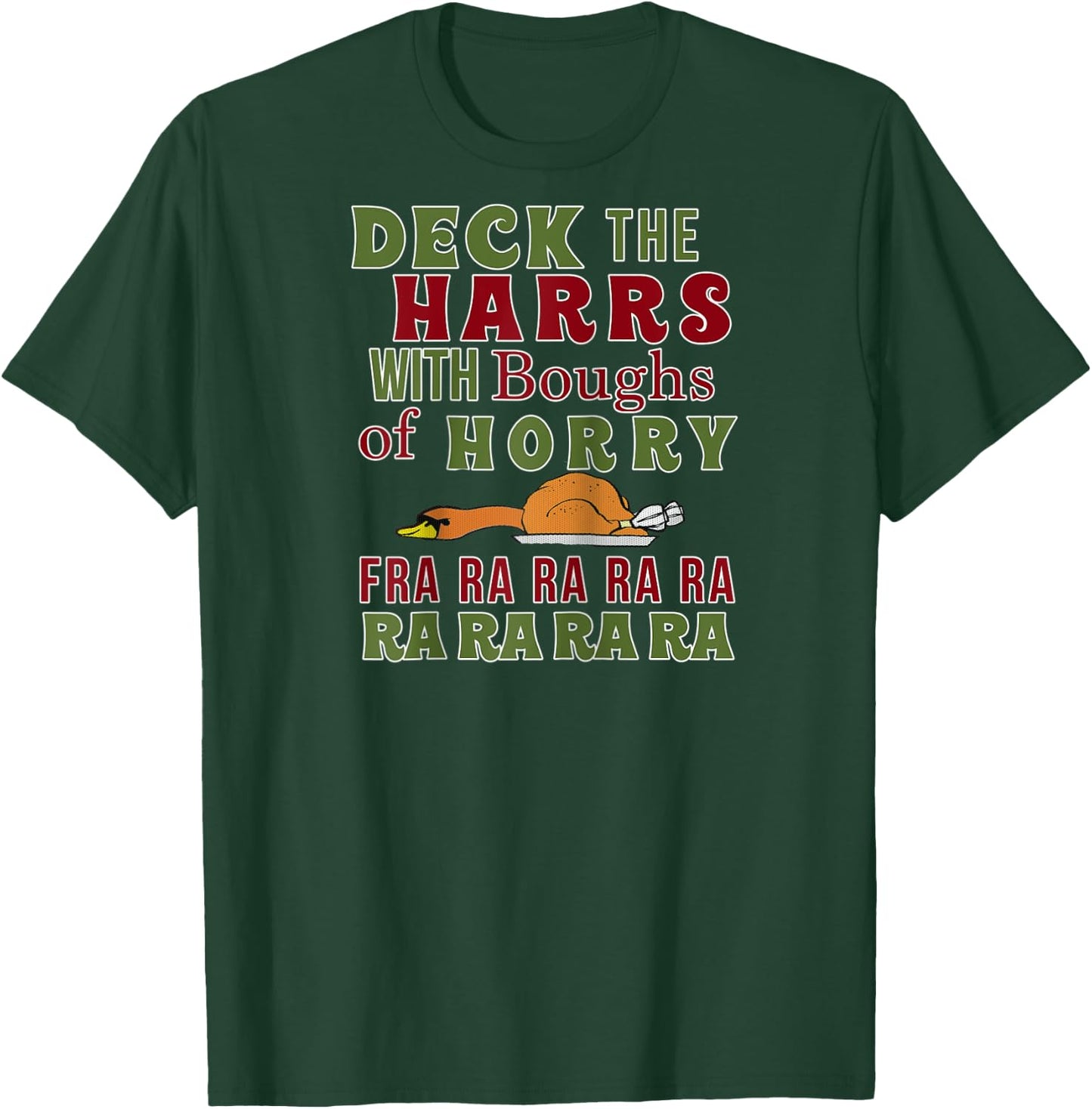 Funny Christmas Funny Deck The harrs Fra Ra Ra Raglan Baseball T-Shirt - T-Shirt | Forest