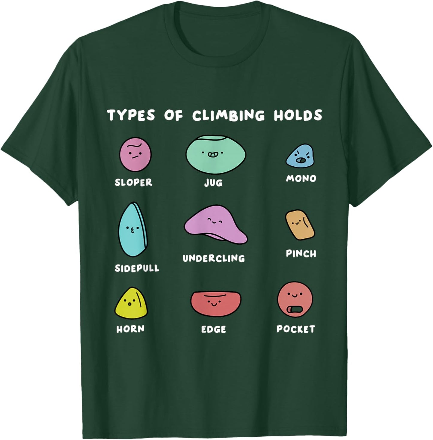 Funny Bouldering Boulderer Indoor Rock Wall Climber Climbing T-Shirt - T-Shirt | Forest