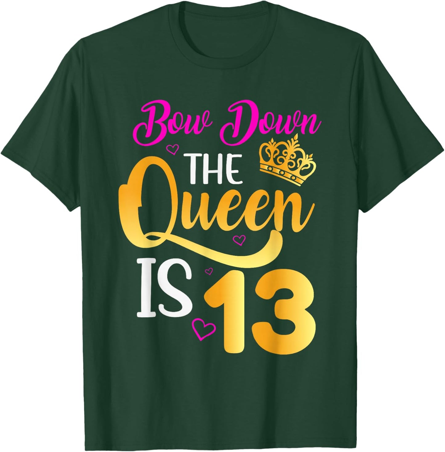 13th Birthday Girls 13 Years Official Teenager Birthday T-Shirt - T-Shirt | Forest