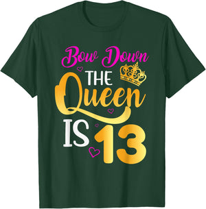 13th Birthday Girls 13 Years Official Teenager Birthday T-Shirt - T-Shirt | Forest