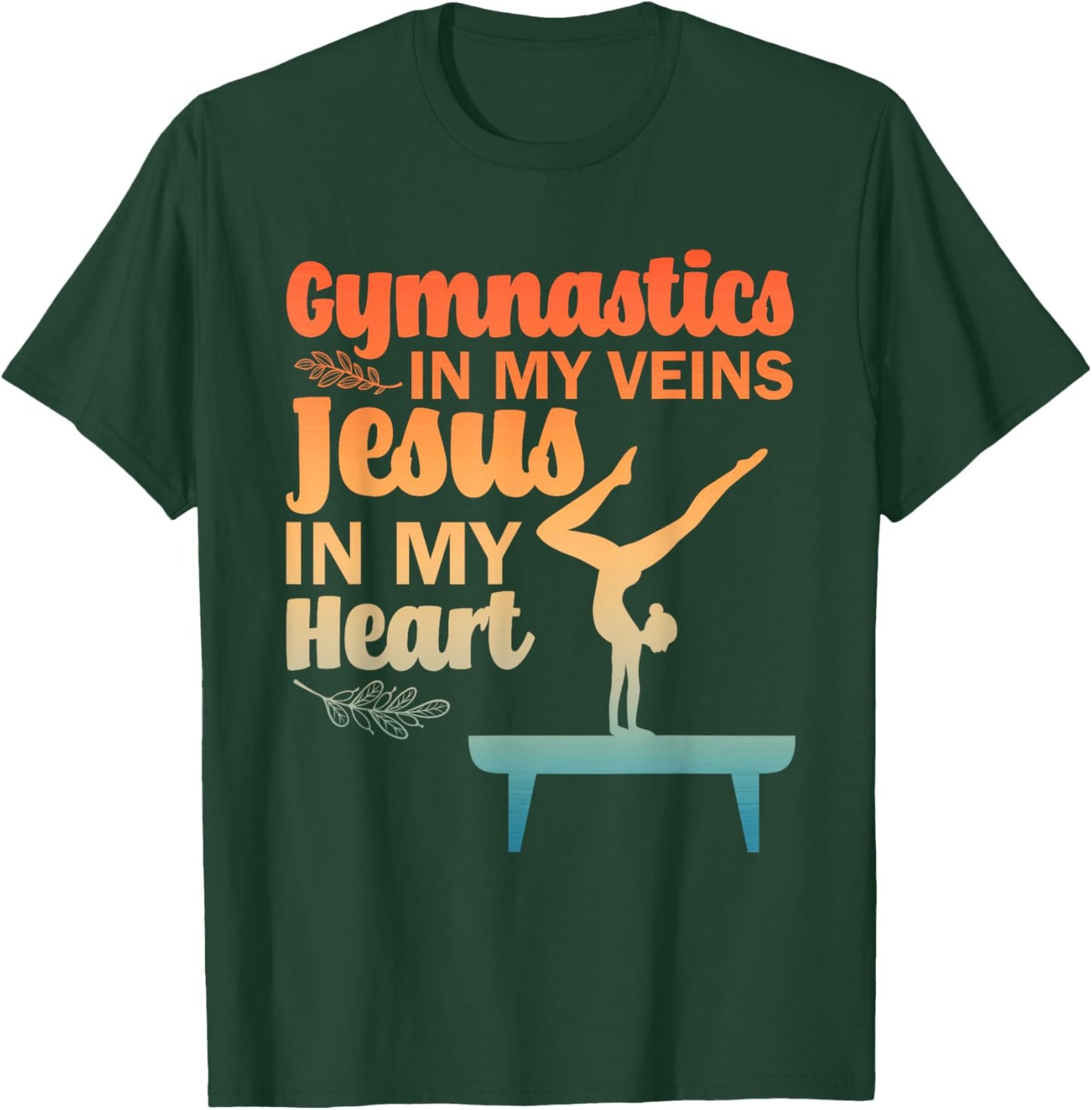 Funny Gymnastics Design Women Gymnast Jesus Lovers T-Shirt - T-Shirt | Forest