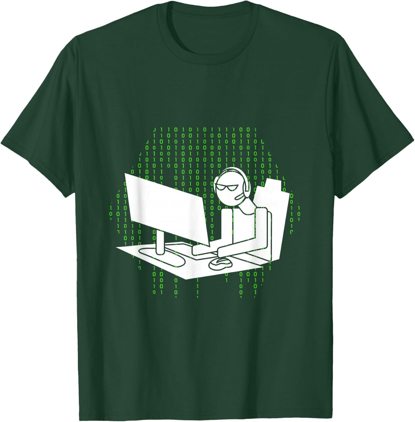 Computer Gamer Gift Men Women Kids WASD Keyboard PC Gaming T-Shirt - T-Shirt | Forest