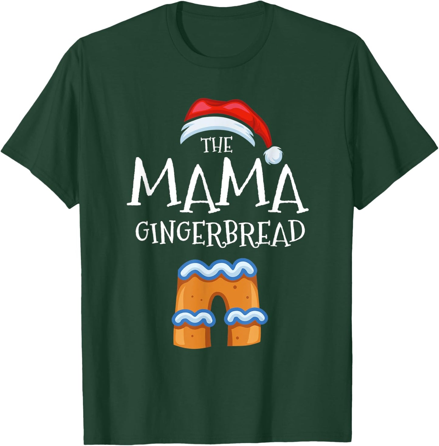 Mama Gingerbread Family Matching Group Christmas Pajama T-Shirt - T-Shirt | Forest
