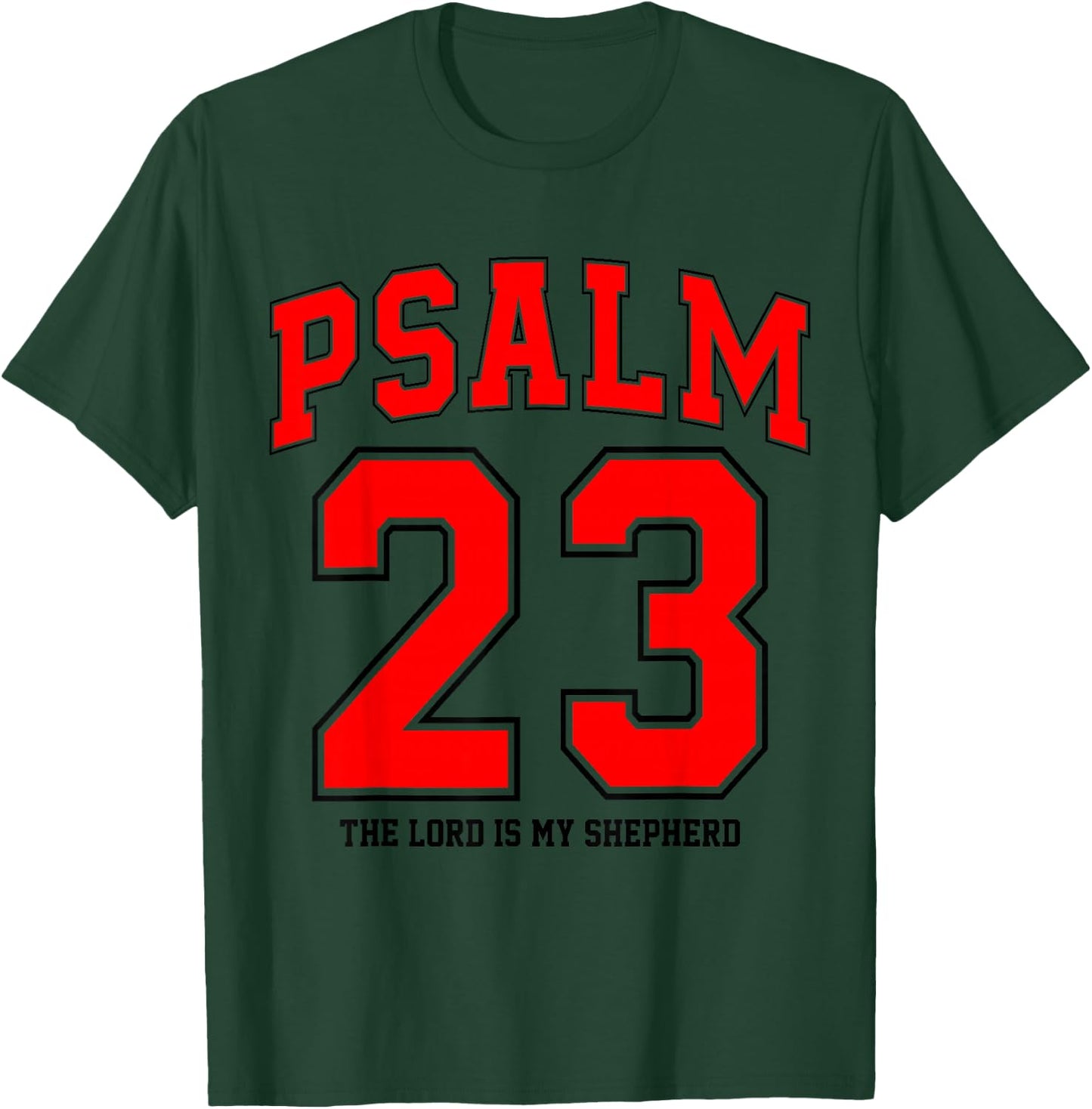 Psalm Groovy 23 Christian Game Day Season T-Shirt - T-Shirt | Forest