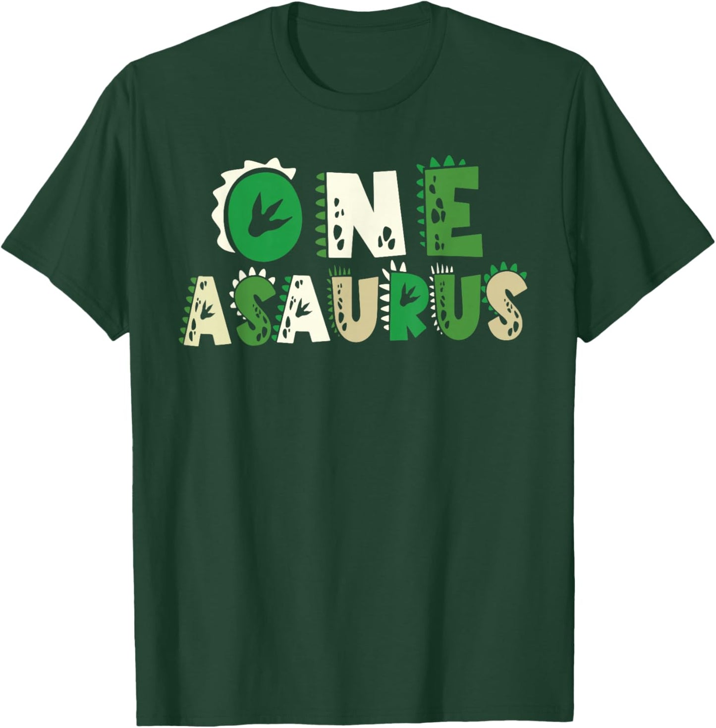 1st Birthday Dinosaur Oneasaurus Cute First Birthday Kids T-Shirt - T-Shirt | Forest