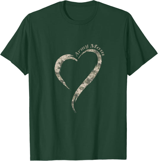 Proud Army Mom - Camouflage Shirt Army Mother T-Shirt - T-Shirt | Forest