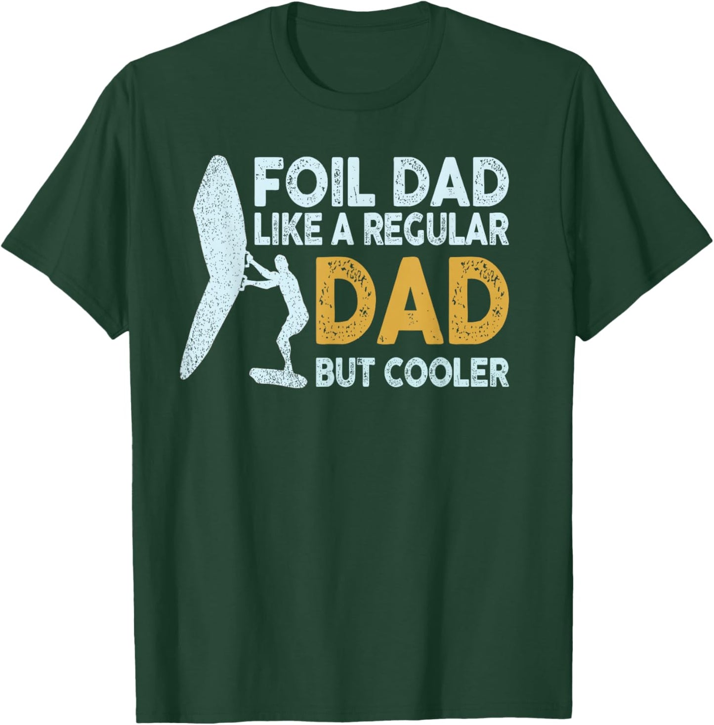 Wing Foiling Equipment for Wing Surfing Foil Dad Wing Foil Wingsurfing Retro -Adults Black Small T-Shirt - T-Shirt | Forest