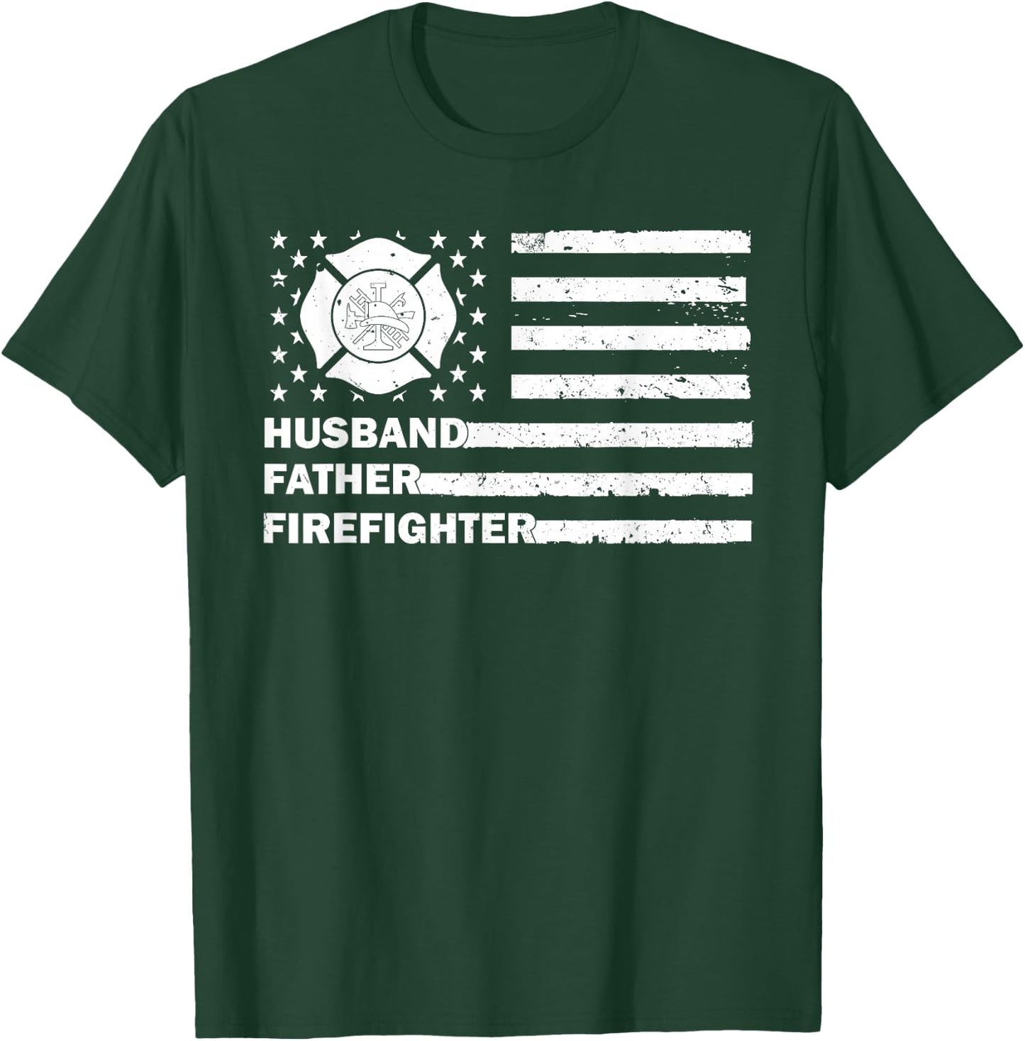 Firefighter Art For Husband Men Dad Firefighting Firefighter T-Shirt - T-Shirt | Forest