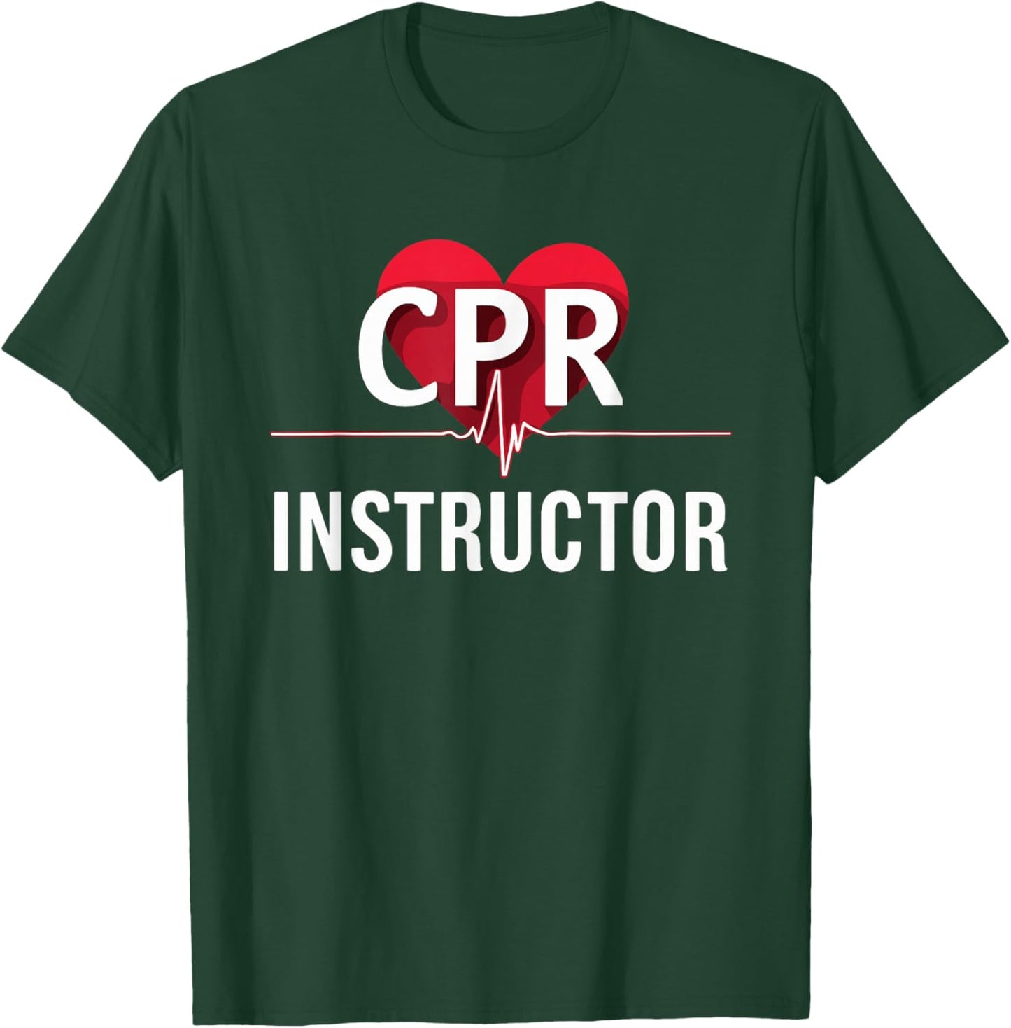CPR Instructor First Aid Course, Care Emergency Coach T-Shirt - T-Shirt | Forest