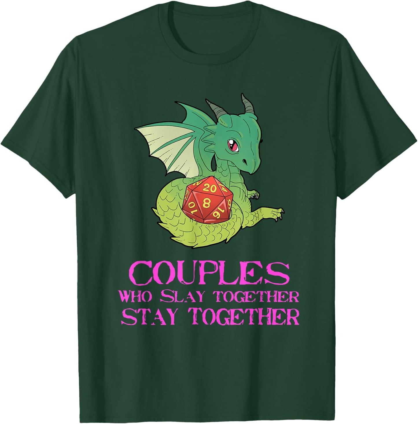 Funny Couples Tabletop Gaming Design T-Shirt - T-Shirt | Forest