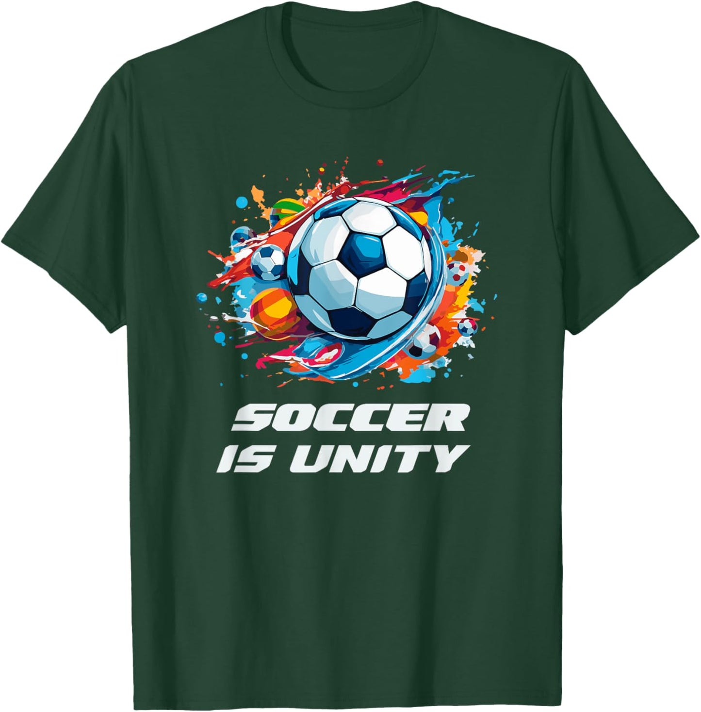 Soccer Design Collection: soccer is unity T-Shirt - T-Shirt | Forest