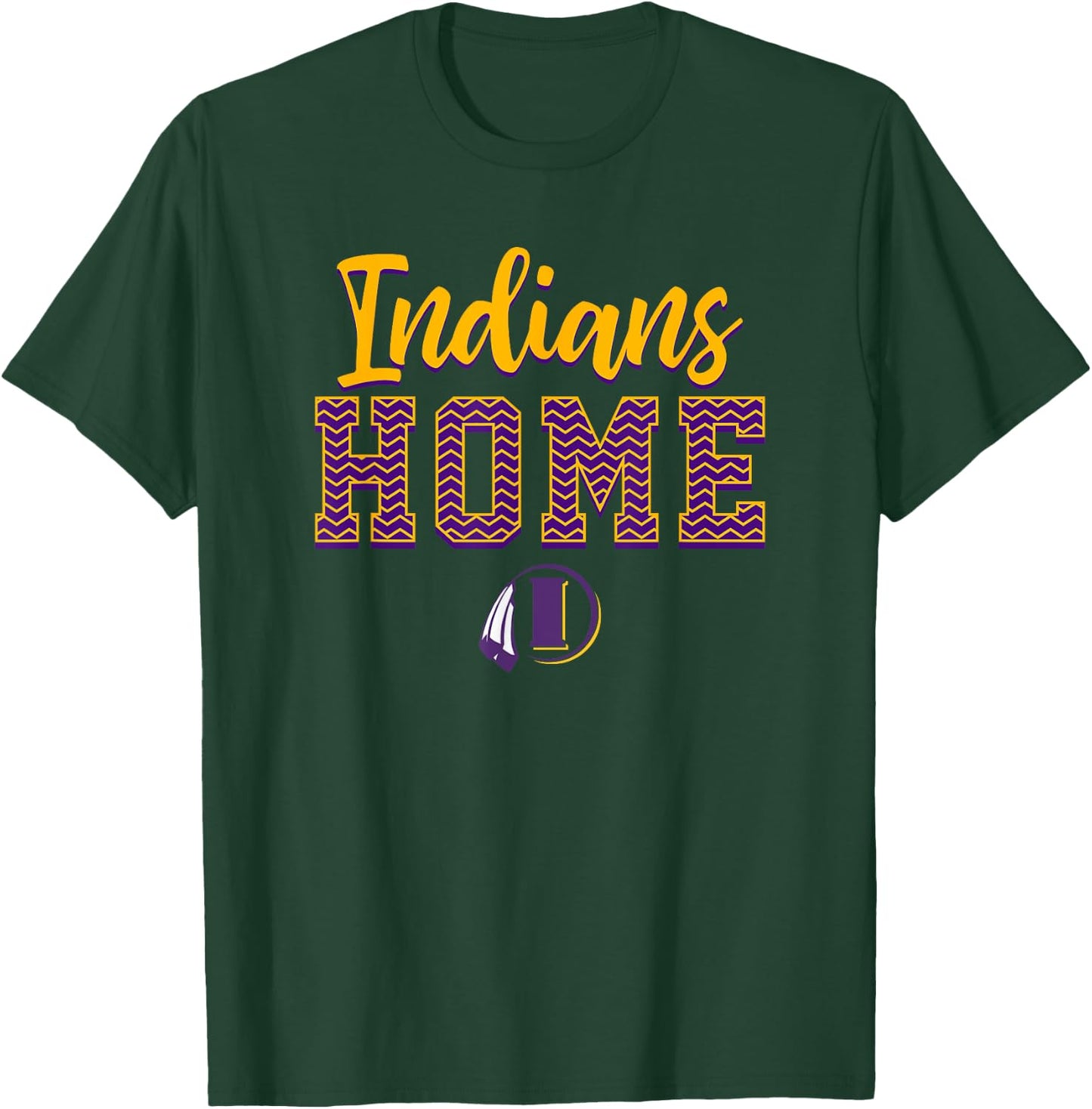 Indianola Indians Logo Home HS T-Shirt - T-Shirt | Forest