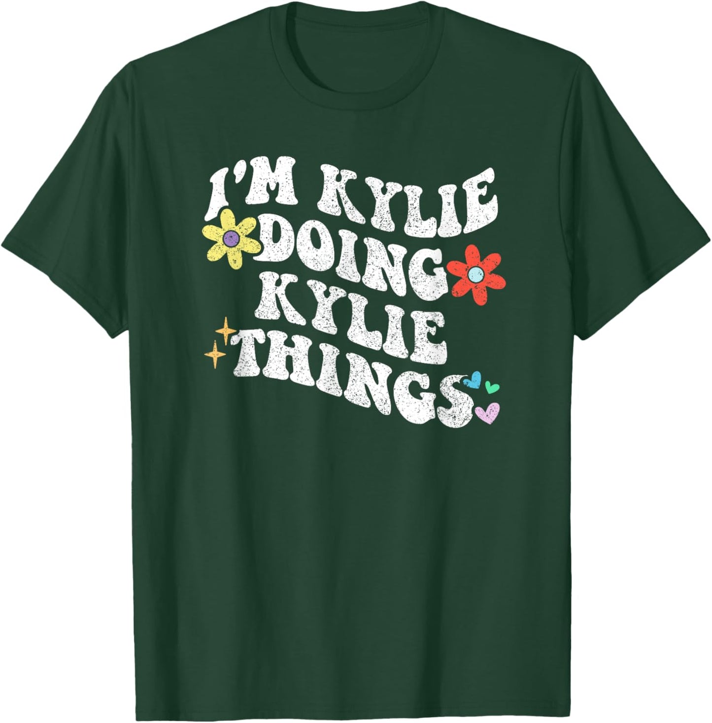 Retro Groovy Im KYLIE Doing KYLIE Things Funny Mother's Day T-Shirt - T-Shirt | Forest