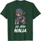 Jiu-Jitsu Ninja Boy Funny Martial Arts Sports T-Shirt - T-Shirt | Forest
