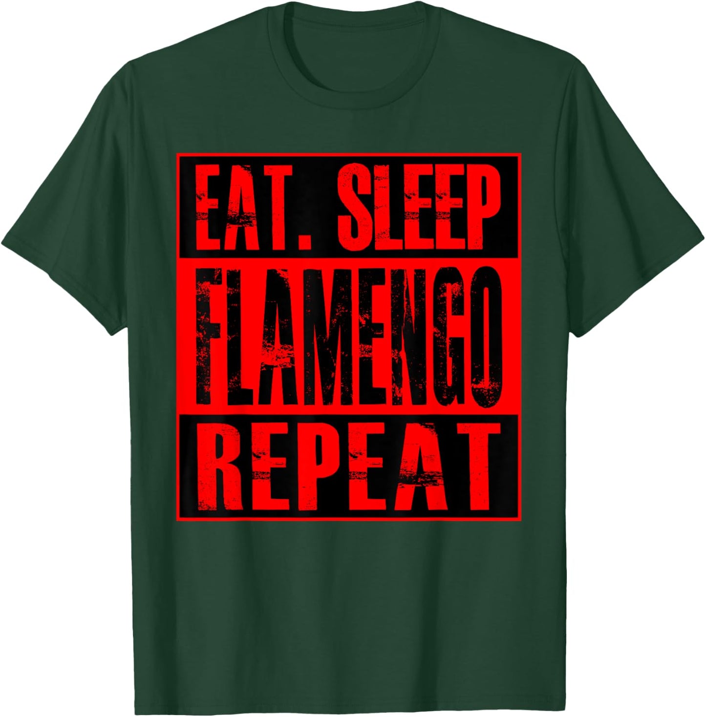 Flamengo Soccer - Camisa Eat Sleep Flamengo Repeat T-Shirt - T-Shirt | Forest