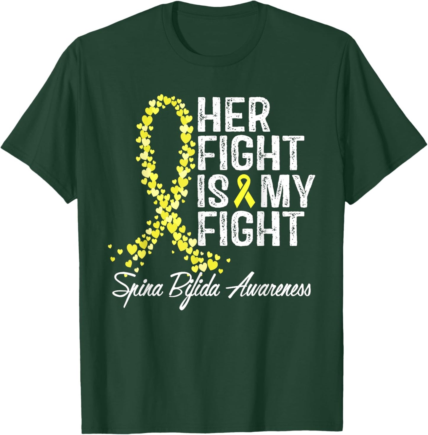 Spina Bifida Awareness Her Fight Is My Fight T-Shirt - T-Shirt | Forest