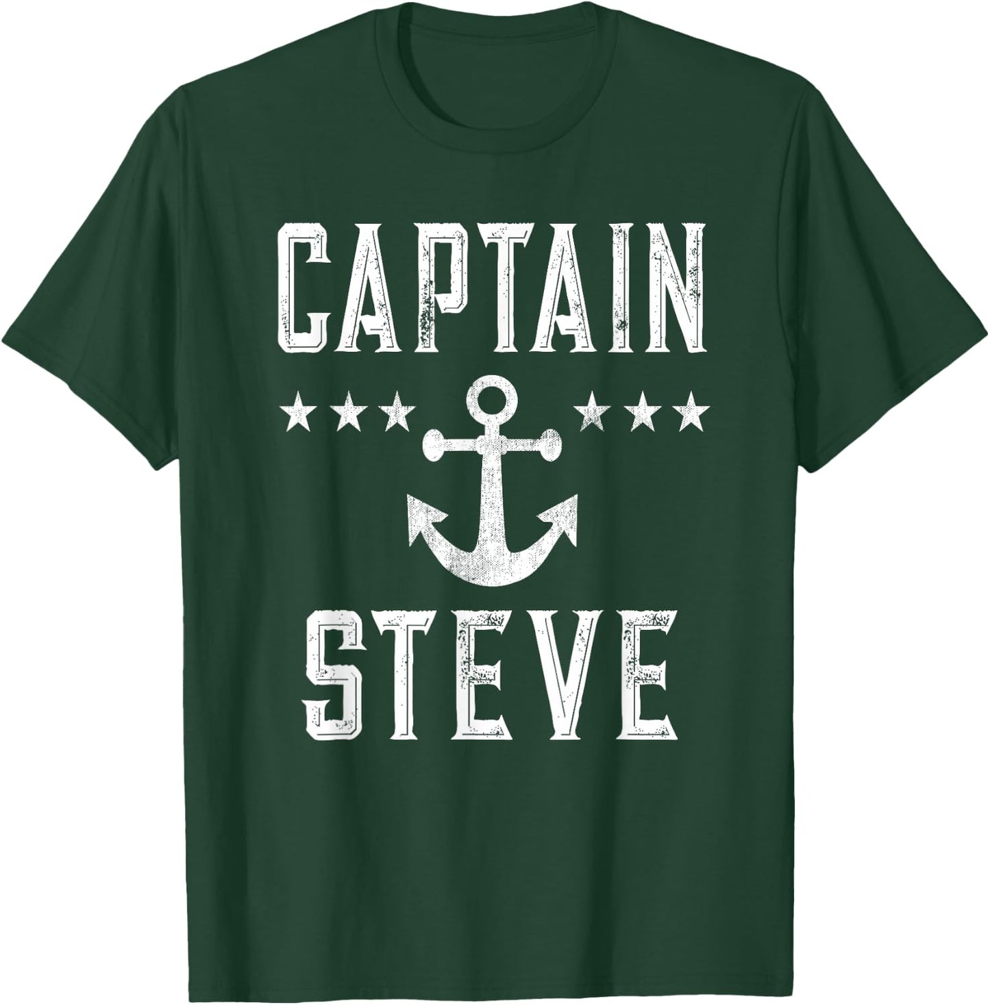 Captain Steve - Personalized Name Boating T-Shirt - T-Shirt | Forest
