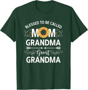 Mother's Day Blessed To Be Called Mom Grandma Great Grandma T-Shirt - T-Shirt | Forest