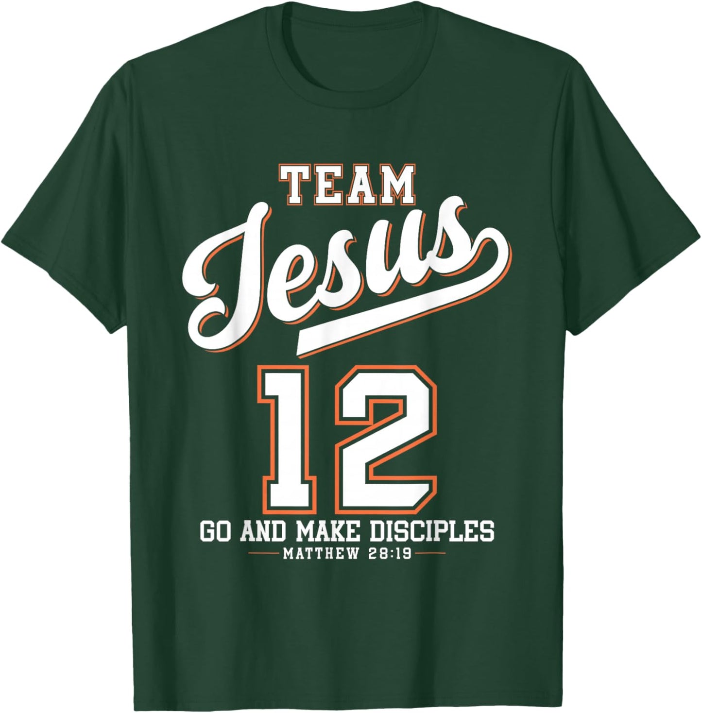 Jesus Baseball Team Jesus Christian Matthew 28:19 Verse T-Shirt - T-Shirt | Forest