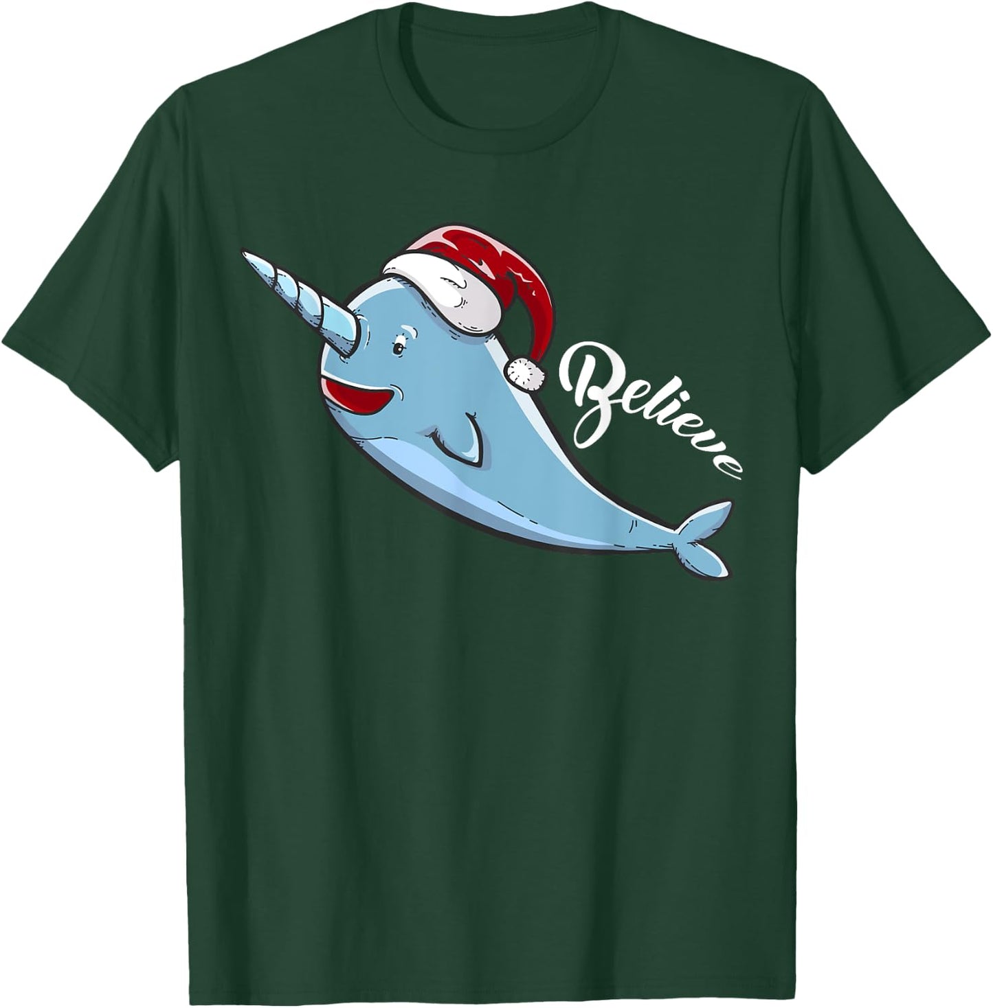 Narwhal | Unicorn of the Sea | Xmas PJ Gift T-Shirt - T-Shirt | Forest