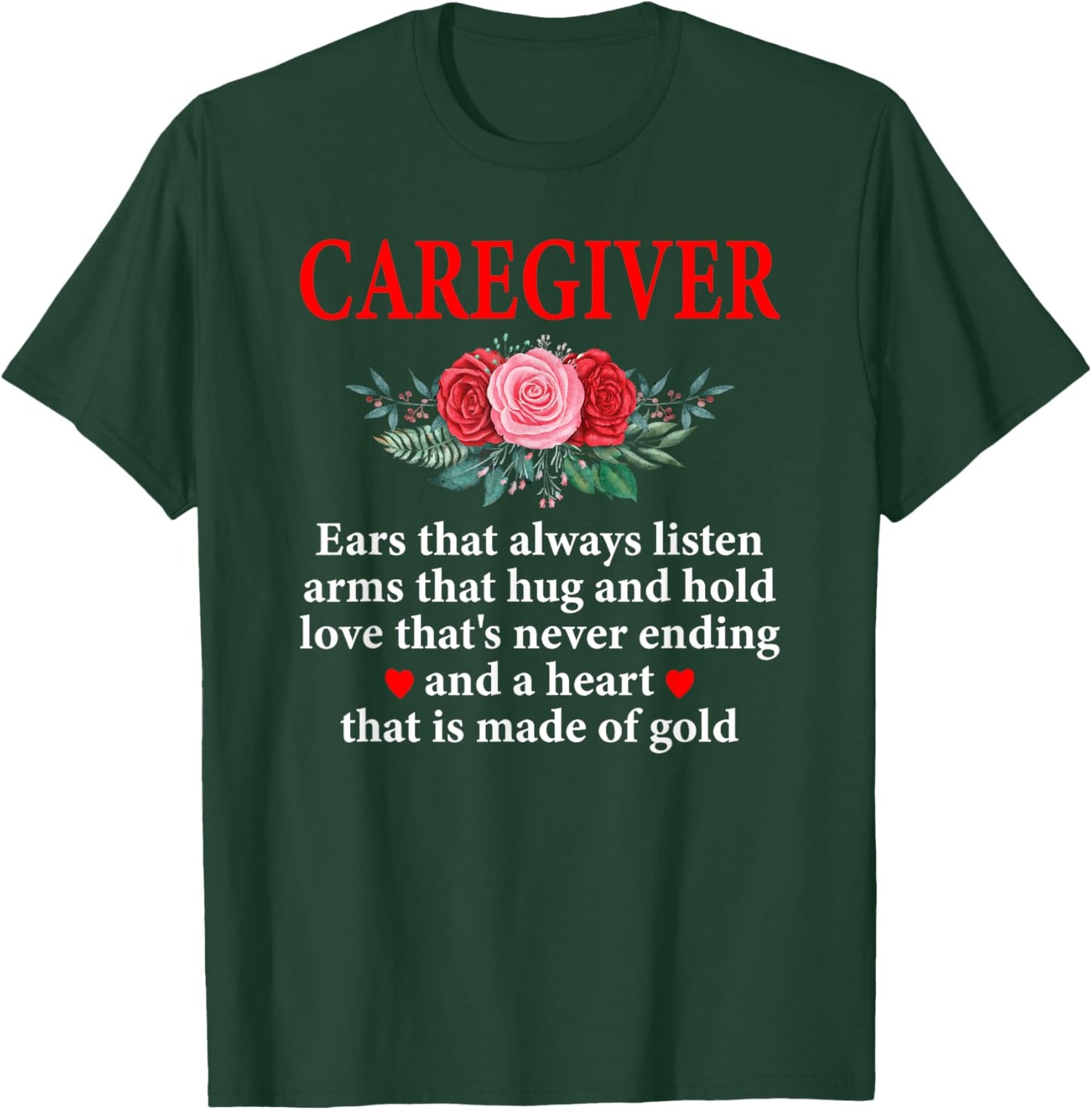 Caregiver Definition Caregiving Nursing Caretaker Nurse , Small, Black T-Shirt - T-Shirt | Forest