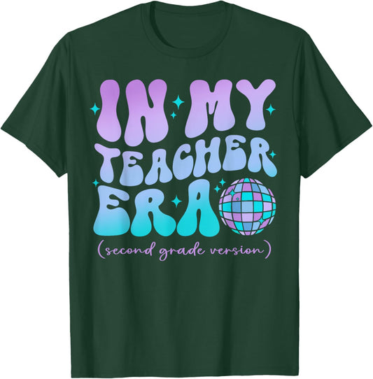 In My Teacher Era Back To School 2nd Grade Version T-Shirt - T-Shirt | Forest