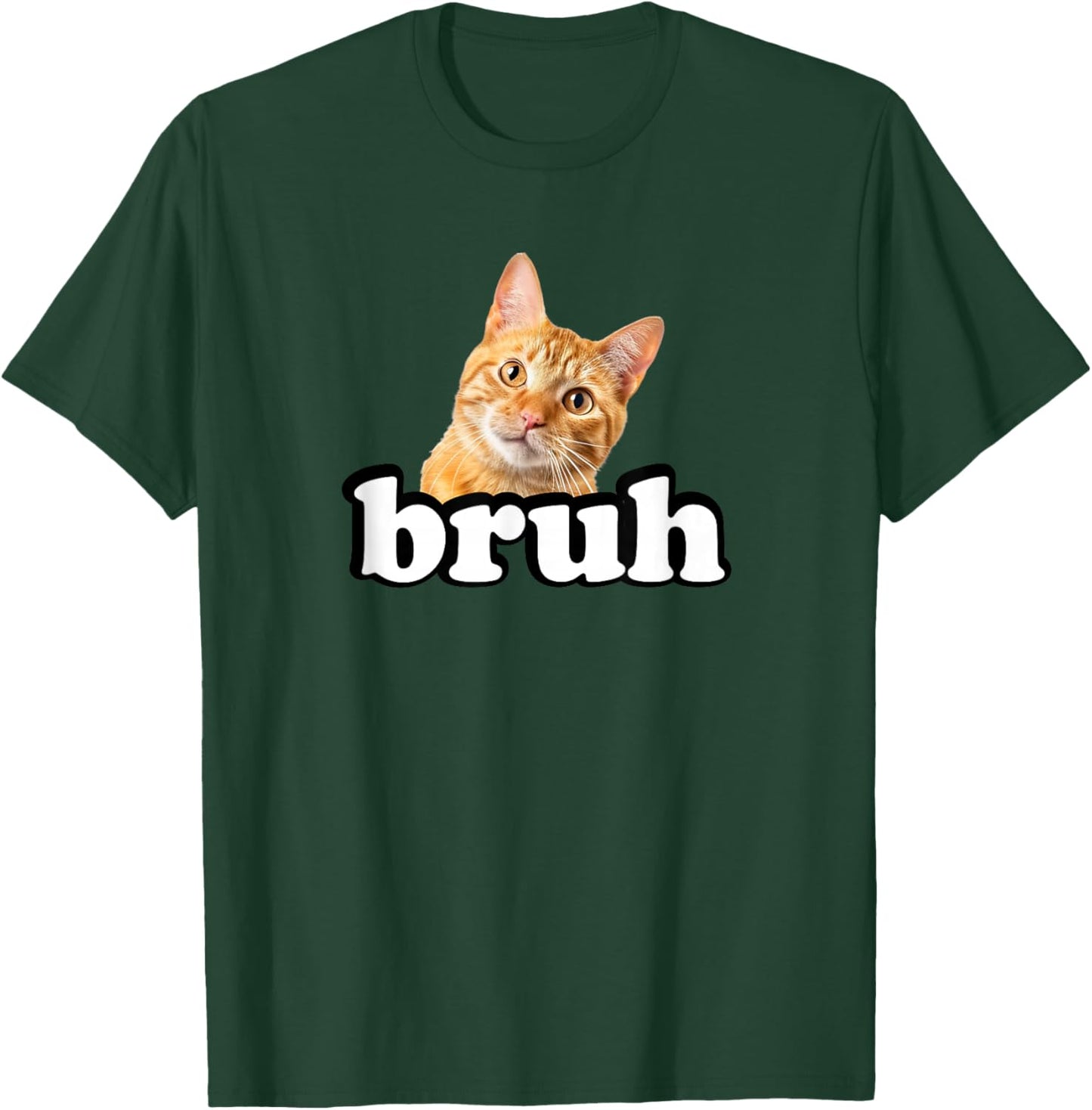 Cute Kids & Bruh Orange Tabby Cat Lover T-Shirt - T-Shirt | Forest