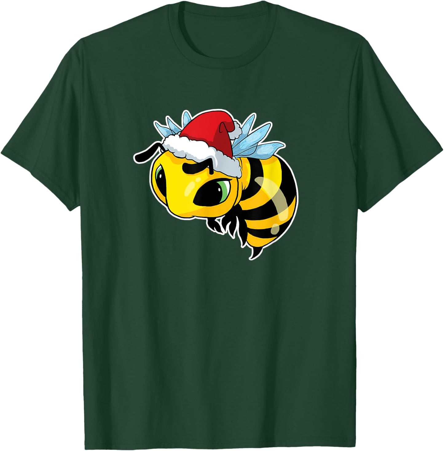 Christmas Bee Santa Clause Hornet Lover Beekeeper T-Shirt - T-Shirt | Forest