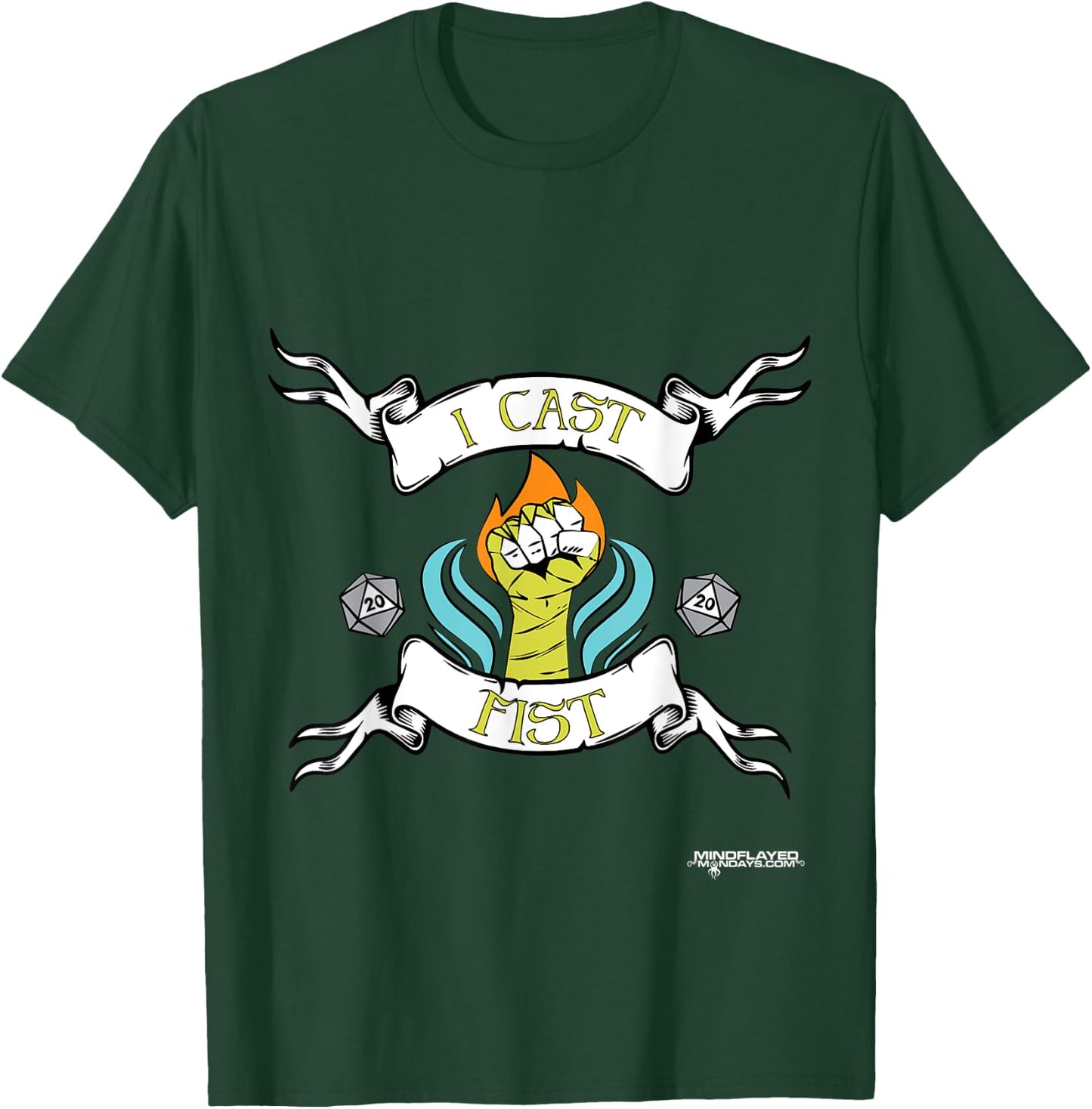 TTRPG Monk Class I Cast Fist T-Shirt - T-Shirt | Forest