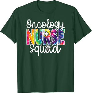 Oncology Nurse Squad Tie Dye Rainbow Team Appreciation Day T-Shirt - T-Shirt | Forest