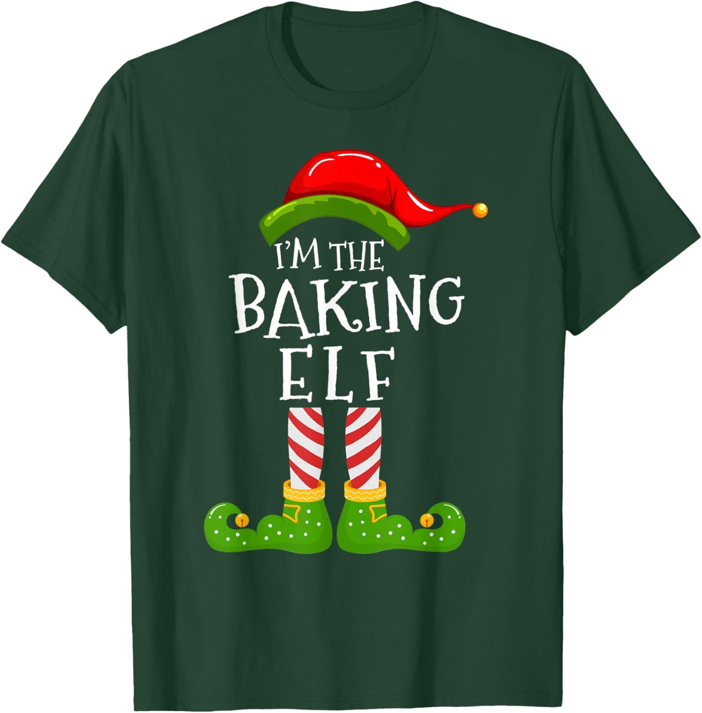 I'm The Baking Elf Group Matching Family Christmas Pyjamas T-Shirt - T-Shirt | Forest