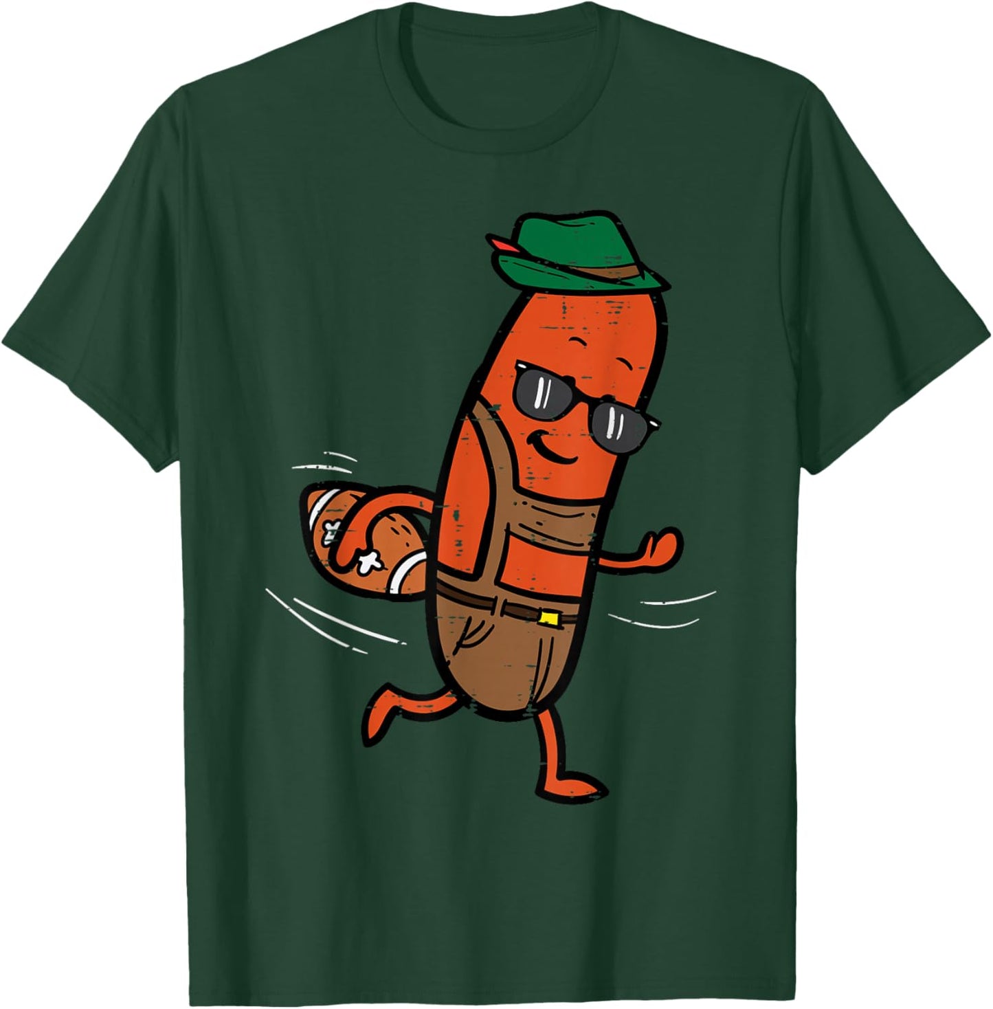 Sausage Football Bavarian Octoberfest German Oktoberfest T-Shirt - T-Shirt | Forest