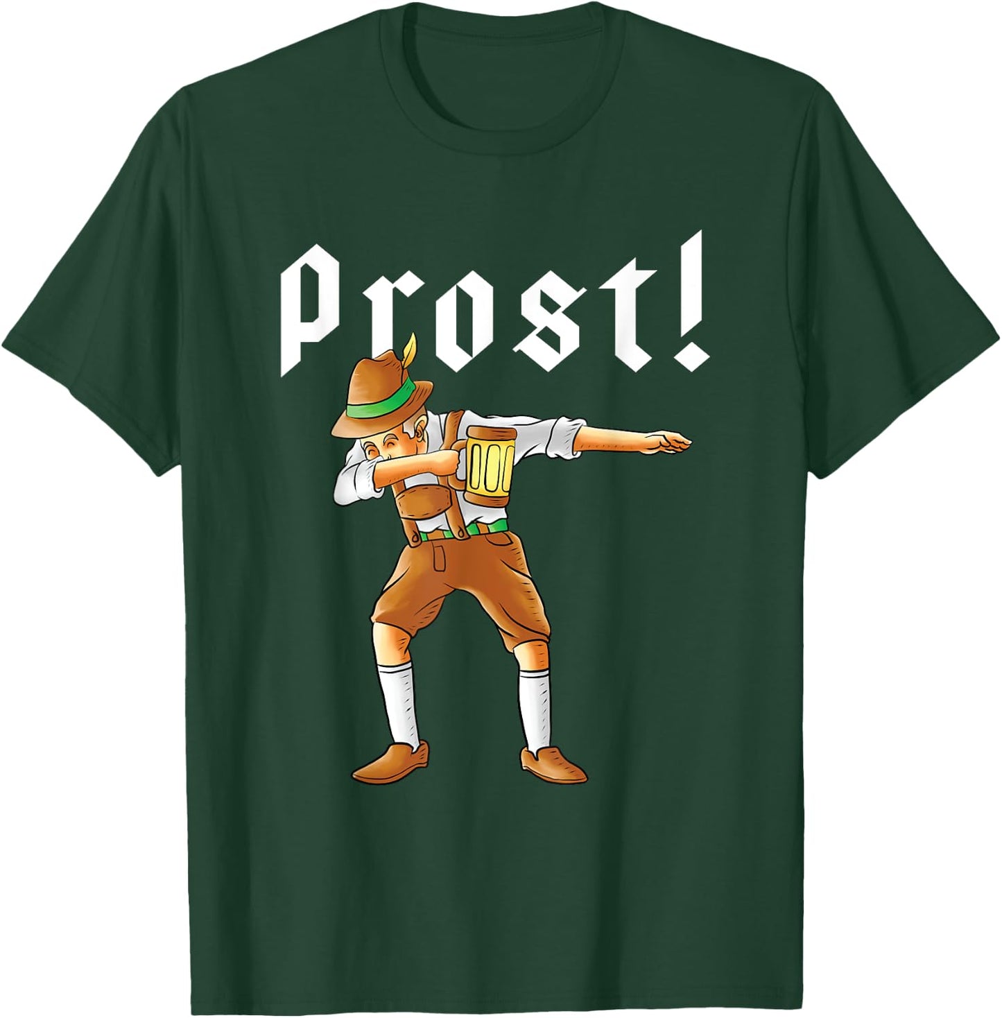 Dabbing German With Beer & Lederhosen Dab Dance Oktoberfest T-Shirt - T-Shirt | Forest