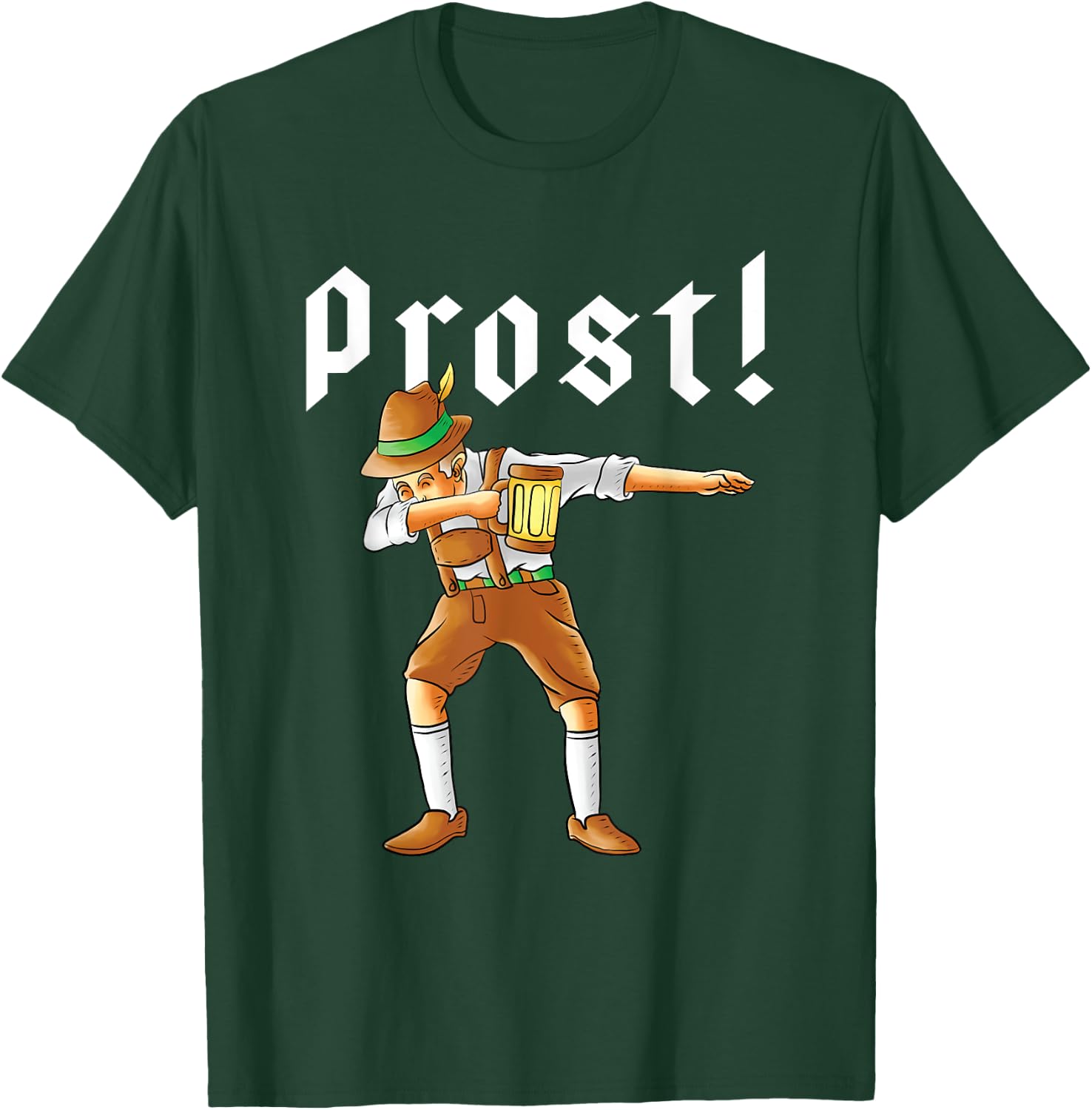 Dabbing German With Beer & Lederhosen Dab Dance Oktoberfest T-Shirt - T-Shirt | Forest