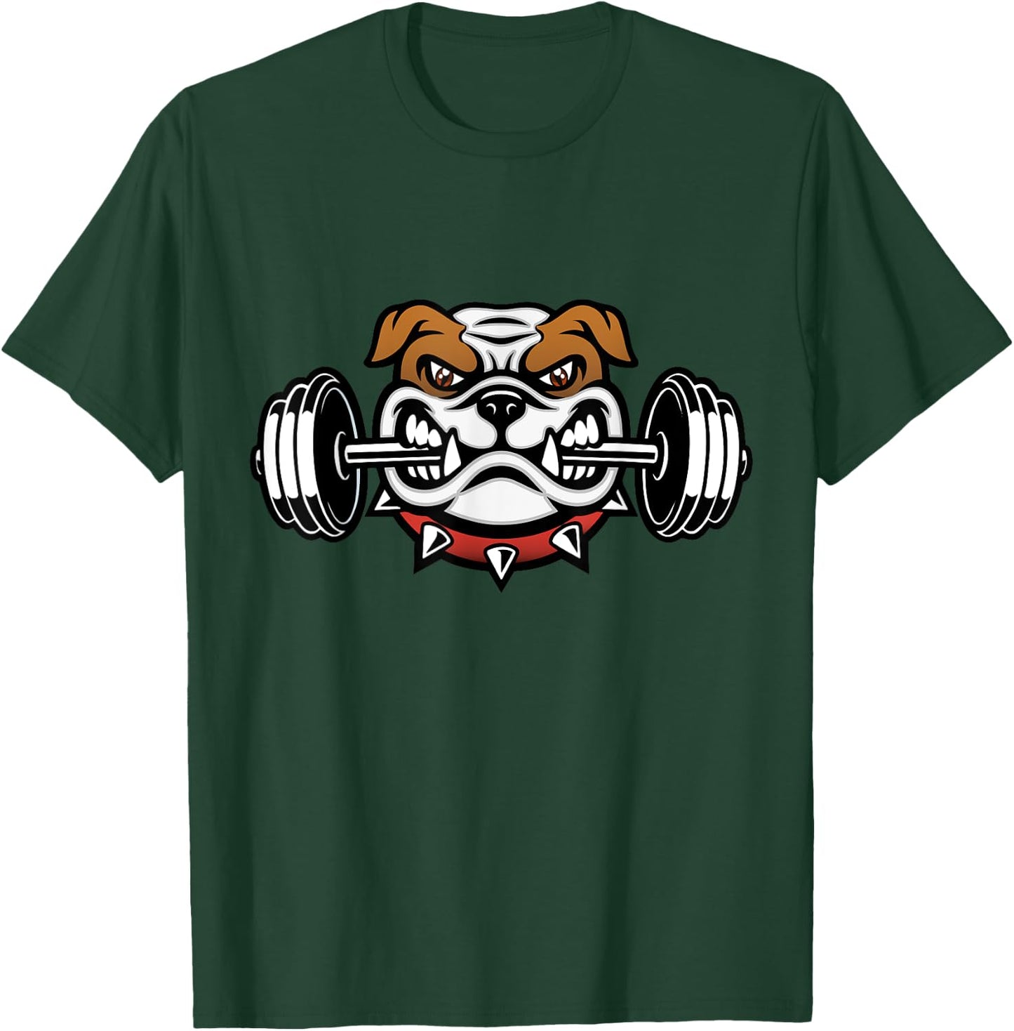 Funny Bulldog Weightlifting Fitness Gym Women Kids T-Shirt - T-Shirt | Forest