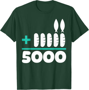 Jesus 2 Fishes 5 Breads 5000 Chosen Against The Current T-Shirt - T-Shirt | Forest