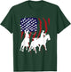 Rodeo Team Roping Distressed Grunge Cowboy American Flag T-Shirt - T-Shirt | Forest