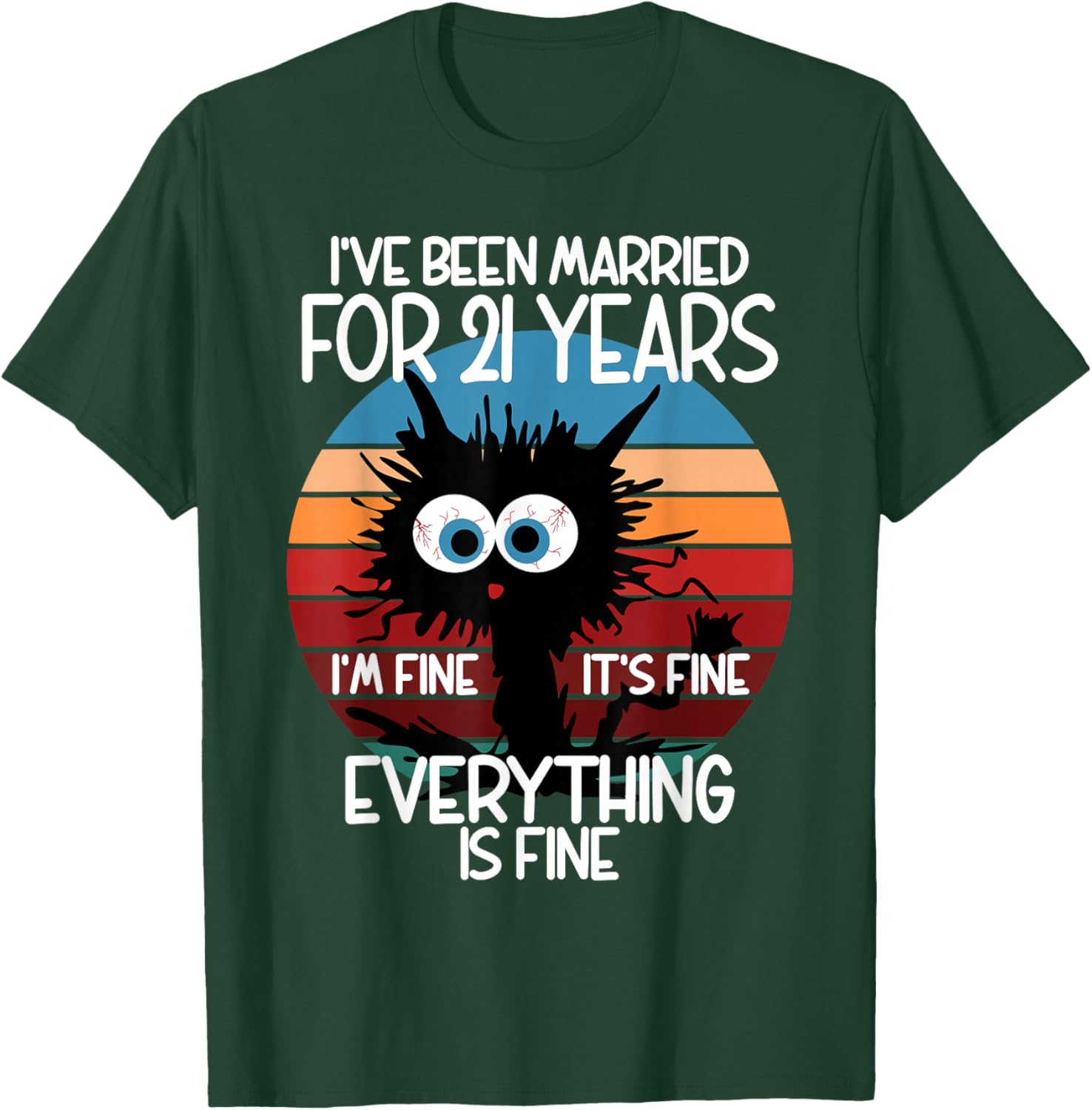 Nickel Wedding I've Been Married for 21 Years T-Shirt - T-Shirt | Forest