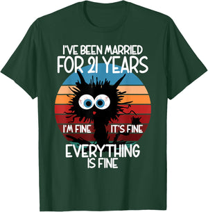 Nickel Wedding I've Been Married for 21 Years T-Shirt - T-Shirt | Forest