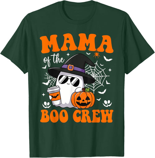 Mama of Boo Crew Groovy Ghost Matching Family Halloween