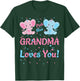 Grandma Gender Reveal Elephant Pink or Blue Matching Family T-Shirt - T-Shirt | Forest