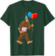 Bigfoot It's My Birthday Party Hat Balloons Boys Sasquatch T-Shirt - T-Shirt | Forest